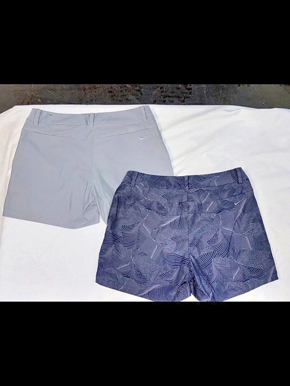 Nike Dri-FIT Athletic Shorts Gray & Blue Size Medium